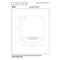 Lucide BODI - Foco de techo - Ø 8 cm - 1xGU10 - Negro