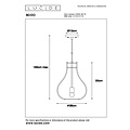 Lucide BODO - Hanging lamp - Ø 38 cm - 1xE27 - Light wood