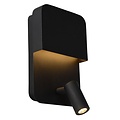Lucide BOXER - Lámpara de noche / Aplique - LED - 3000K - Con punto de carga USB - Negro