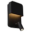 Lucide BOXER - Lámpara de noche / Aplique - LED - 3000K - Con punto de carga USB - Negro