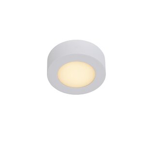 Lucide BRICE-LED - Bathroom Ceiling Light - Ø 11.7 cm - LED Dimming. - 1x8W 3000K - IP44 - White