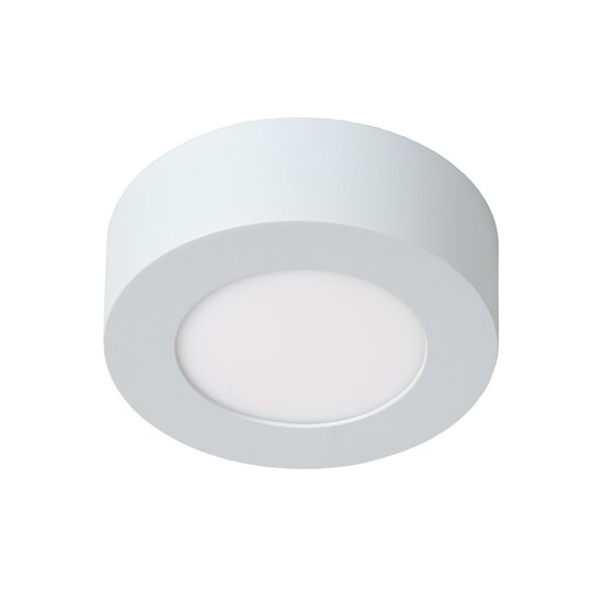 Lucide BRICE-LED - Bathroom Ceiling Light - Ø 11.7 cm - LED Dimming. - 1x8W 3000K - IP44 - White