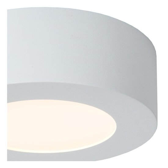 Lucide BRICE-LED - Plafonnier Salle de Bain - Ø 11,7 cm - Gradation LED. - 1x8W 3000K - IP44 - Blanc