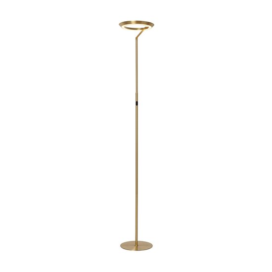 Lucide CELESTE - Vloerlamp - Ø 28 cm - LED Dimb. - 1x21W 2700K - Mat Goud / Messing