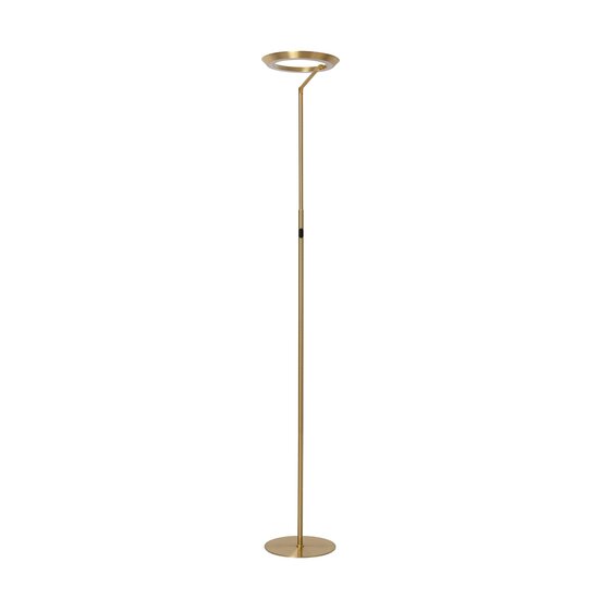 Lucide CELESTE - Vloerlamp - Ø 28 cm - LED Dimb. - 1x21W 2700K - Mat Goud / Messing