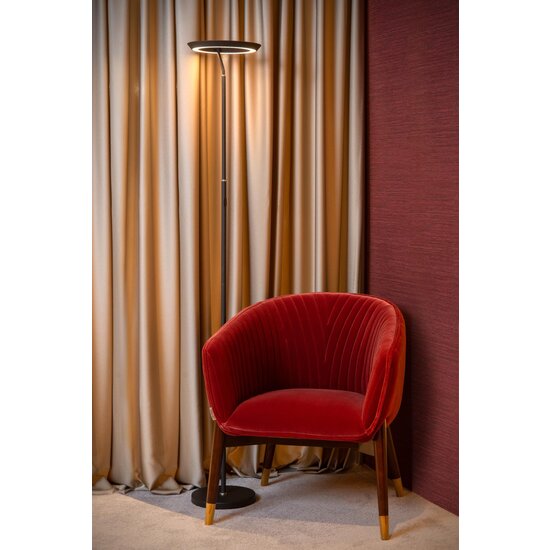 Lucide CELESTE - Floor lamp - Ø 28 cm - LED Dimb. - 1x21W 2700K - Black