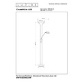 Lucide CHAMPION-LED - Lámpara de lectura - LED Dim. - 3000K - Negro