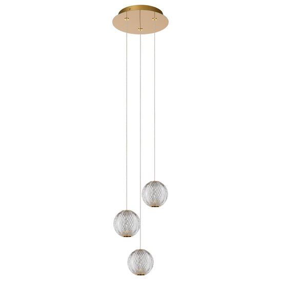 Lucide CINTRA - Pendant lamp - Ø 25 cm - LED Dimb. - 3x4.7W 2700K - Transparent