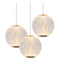 Lucide CINTRA - Pendant lamp - Ø 25 cm - LED Dimb. - 3x4.7W 2700K - Transparent