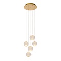 Lucide CINTRA - Pendant lamp - Ø 32 cm - LED Dimb. - 5x4.7W 2700K - Transparent