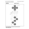 Lucide CINTRA - Pendant lamp - Ø 32 cm - LED Dimb. - 5x4.7W 2700K - Transparent
