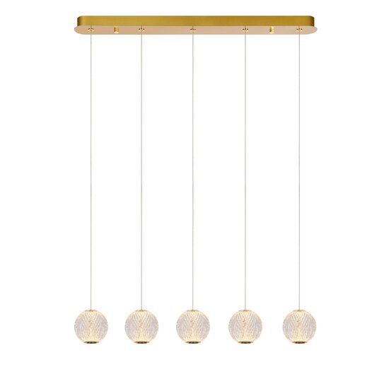 Lucide CINTRA - Lampe à suspension - LED Dim. - 5x4,7W 2700K - Transparente