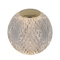 Lucide CINTRA - Lámpara de mesa recargable - Accu/Batería - Ø 11 cm - LED Dim. - 1x2W 2700K - 3 pasos de atenuación - Transparente