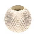Lucide CINTRA - Lámpara de mesa recargable - Accu/Batería - Ø 11 cm - LED Dim. - 1x2W 2700K - 3 pasos de atenuación - Transparente
