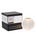 Lucide CINTRA - Lámpara de mesa recargable - Accu/Batería - Ø 9 cm - LED Dim. - 1x1.5W 2700K - 3 pasos de atenuación - Transparente
