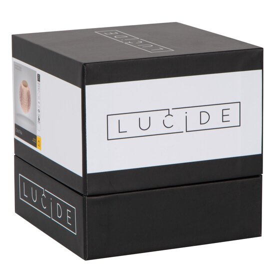 Lucide CINTRA - Oplaadbare Tafellamp - Accu/Batterij - Ø 9 cm - LED Dimb. - 1x1,5W 3000K - 3 StepDim - Transparant