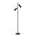 Lucide CLUBS - Lampadaire - 2xGU10 - Noir