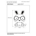 Lucide DODO RABBIT - Lampe à poser Chambre d'enfant - LED Dim. - 1x3W 4000K - 3 StepDim - Rose