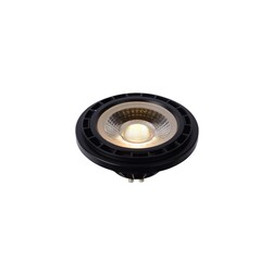 Lucide ES111 - Lampe LED - Ø 11 cm - LED à intensité variable (blanc chaud/blanc froid) - GU10 - 1 x 12 W - 2200 K/3000 K - Noir