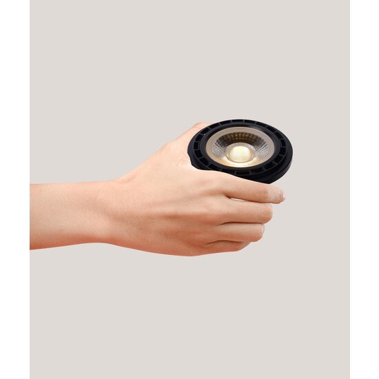 Lucide ES111 - Lámpara LED - Ø 11 cm - LED regulable a luz cálida - GU10 - 1x12W 2200K/3000K - Negro