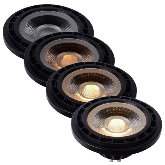 Lucide ES111 – LED-Lampe – Ø 11 cm – Dimmbar bis warmweiß – GU10 – 1 x 12 W, 2200 K/3000 K – Schwarz