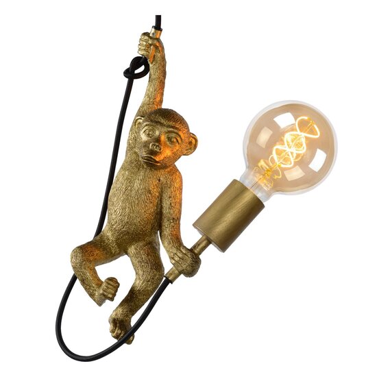Lucide EXTRAVAGANZA CHIMP - Lampe à suspension - Ø 17,6 cm - 1xE27 - Noir