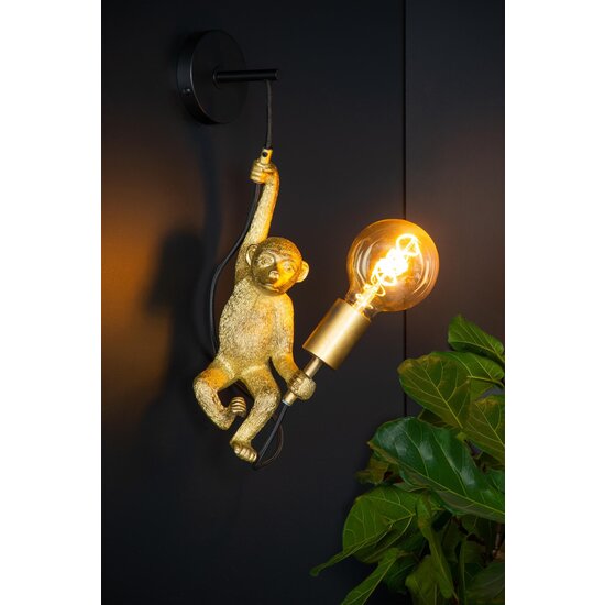 Lucide EXTRAVAGANZA CHIMP - Wandlamp - 1xE27 - Zwart
