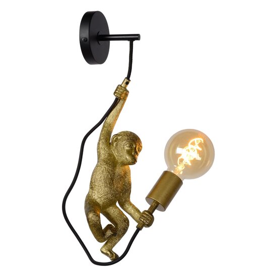 Lucide EXTRAVAGANZA CHIMP - Wandlamp - 1xE27 - Zwart