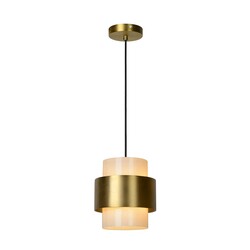 Lucide FIRMIN - Lámpara colgante - Ø 20 cm - 1xE27 - Oro Mate / Latón