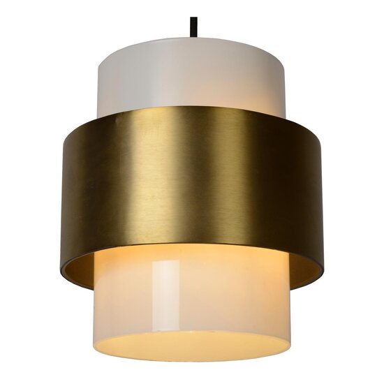 Lucide FIRMIN - Hanglamp - Ø 20 cm - 1xE27 - Mat Goud / Messing