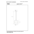 Lucide FIRMIN - Hanglamp - Ø 20 cm - 1xE27 - Mat Goud / Messing