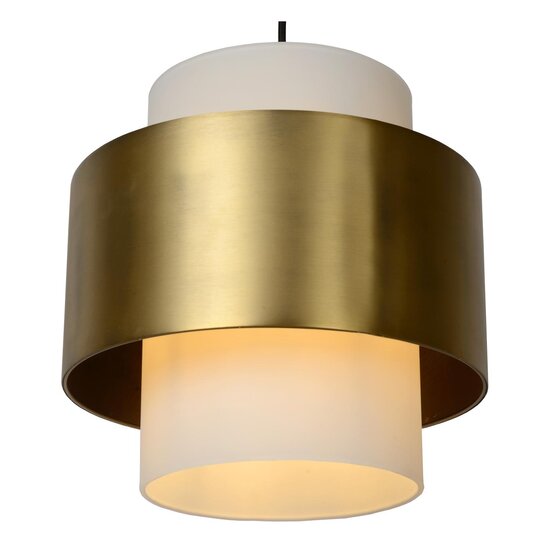 Lucide FIRMIN - Pendant lamp - Ø 30 cm - 1xE27 - Matt Gold / Brass