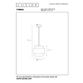 Lucide FIRMIN - Suspension - Ø 30 cm - 1xE27 - Or Mat / Laiton