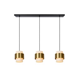 Lucide FIRMIN - Hanglamp - 3xE27 - Mat Goud / Messing