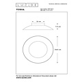 Lucide FOSKAL - Ceiling lamp - Ø 34.5 cm - LED - 1x12W 2700K - Brass