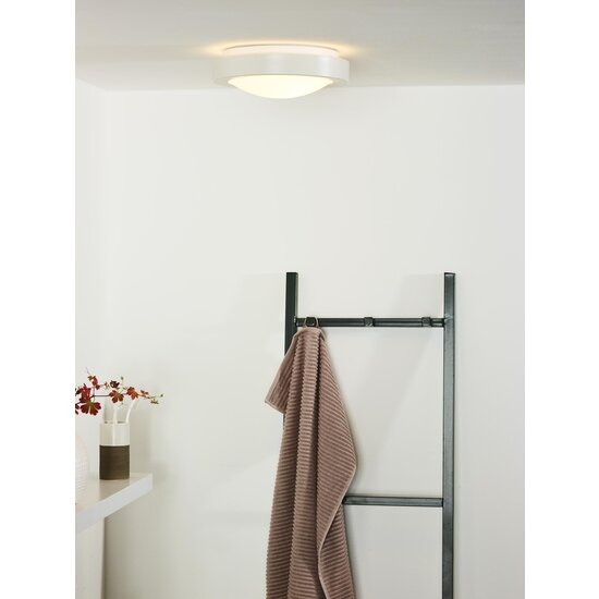 Lucide FRESH - Plafonnière Badkamer - Ø 27 cm - 1xE27 - IP44 - Wit