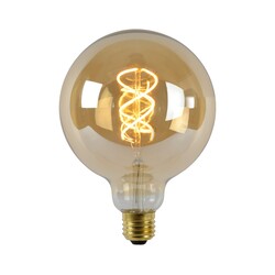 Lucide G125 - Lampe à filament - Ø 12,5 cm - LED Gradation. - E27 - 1x4,9W 2200K - Ambre
