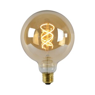 Lucide G125 - Filament lamp - Ø 12,5 cm - LED Dimb. - E27 - 1x4,9W 2200K - Amber