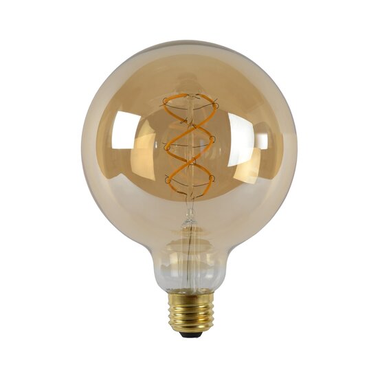 Lucide G125 - Filament lamp - Ø 12,5 cm - LED Dimb. - E27 - 1x4,9W 2200K - Amber