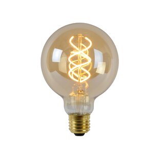 Lucide G95 - Lampe à filament - Ø 9,5 cm - LED Gradation. - E27 - 1x4,9W 2200K - Ambre
