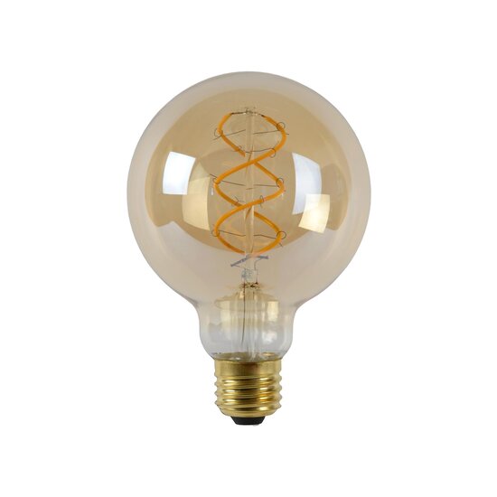 Lucide G95 – Glühlampe – Ø 9,5 cm – LED-Dimmung. - E27 - 1x4,9W 2200K - Bernstein