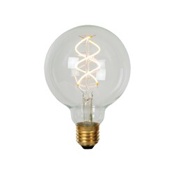Lucide G95 - Filament lamp - Ø 9,5 cm - LED Dimb. - E27 - 1x4,9W 2700K - Transparant