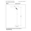 Lucide GILLY - Oplaadbare Leeslamp - Accu/Batterij - LED Dimb. - 1x3W 2700K - Zwart