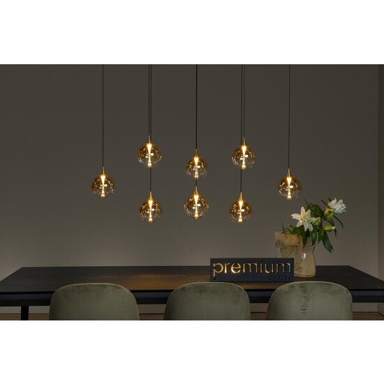 Lucide GISELA - Hanging lamp - LED Dim. - 8x3.9W 2700K - Amber