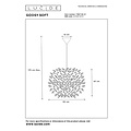 Lucide GOOSY SOFT - Lampe à suspension - Ø 50 cm - 1xE27 - Blanc