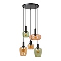 Lucide ILONA - Pendant lamp - 5xE27 - Black