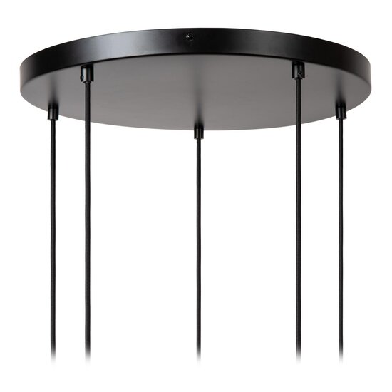Lucide ILONA - Pendant lamp - 5xE27 - Black
