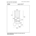 Lucide ILONA - Pendant lamp - 5xE27 - Black