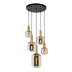 Lucide JOANET - Suspension - Ø 66 cm - 5xE27 - Fumé