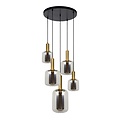Lucide JOANET - Hanglamp - Ø 66 cm - 5xE27 - Fumé